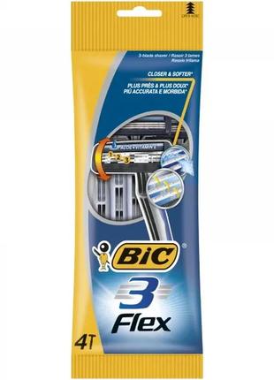 Одноразові станки для гоління 4 шт. bic 3 flex 02339