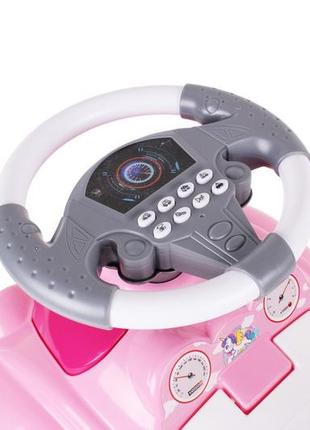 Музична машинка-каталка "автомобіль для прогулянок" рожева, тм технок (6658 т)3 фото