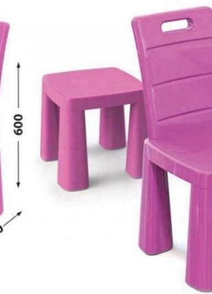 Детский стульчик-табурет фламинго розовый, тм doloni (04690/3)2 фото