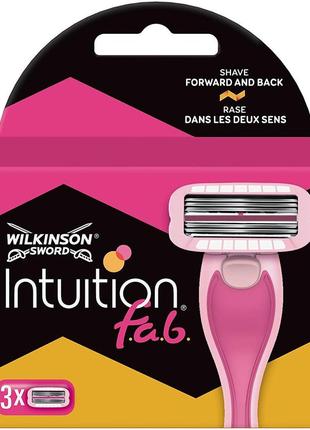 Змінні касети wilkinson sword intuition f.a.b. 3+3 (3 шт.) 01612