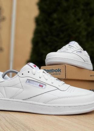 Чоловічі кросівки | reebok club | білі | прес шкіра, :443 фото