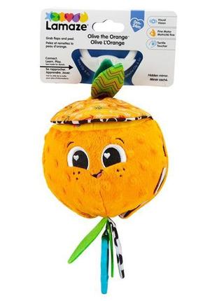 Мягкая игрушка-подвеска lamaze апельсинка с прорезывателем (l27384)2 фото