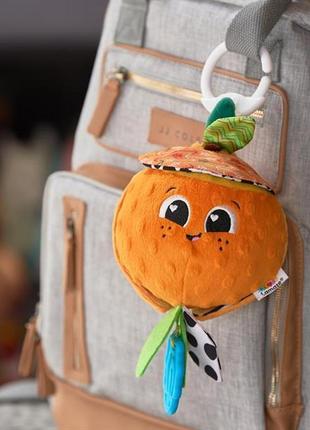 Мягкая игрушка-подвеска lamaze апельсинка с прорезывателем (l27384)5 фото