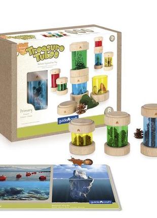 Игровой набор guidecraft natural play сокровища в цветных баночках (g3087)