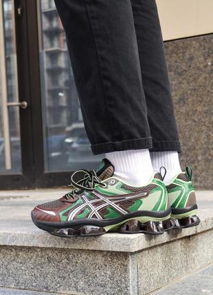 Кросівки asics gel quantum kinetic dark sepia shamrock, чоловічі кросівки, асікс2 фото