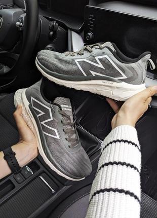 Чоловічі текстильні кросівки new balance fresh foam сері, чоловічі кеди нью беленс сірі. чоловіче взуття