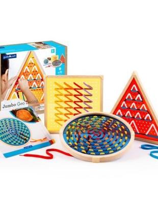 Шнуровка guidecraft manipulatives большие фигуры (g6804)