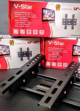 Кронштейн tv похилий v-star v-20t (15"-43")