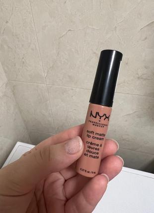 Nyx soft matte lip cream, оттенок stockholm