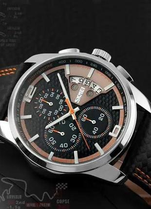 Годинник наручний чоловічий skmei 9106og, фірмовий спортивний годинник, годинник наручний чоловічий3 фото