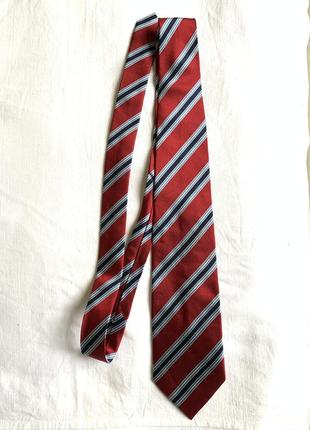 Нарядна смугаста класична краватка(галстук)1 фото