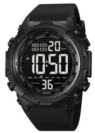 Годинник наручний чоловічий skmei 1845bk black, водонепроникний чоловічий годинник. колір: чорний