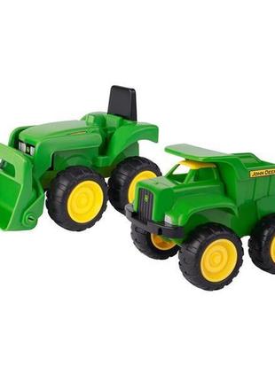 Игрушки для песка john deere kids трактор и самосвал 2 шт. (35874)