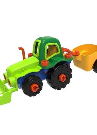 Конструктор edu-toys трактор з інструментами (js030)4 фото