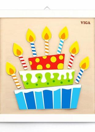 Набор для творчества viga toys картина своими руками торт (50684)