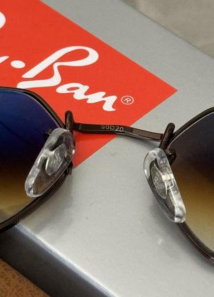 Солнцезащитные очки ray ban темно коричневая линза полный комплект5 фото