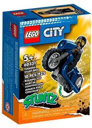 Конструктор lego city stuntz туристический трюковый мотоцикл 10 деталей (60331)