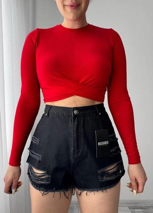 Джинсовые шорты от missguided 100% cotton ✅ не тягнуться ❌