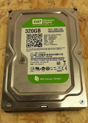 Жорсткий диск 320 гб western digital б/к 3.5", 7200 об./хв, 32 мб, sataiii, wd3200azdx