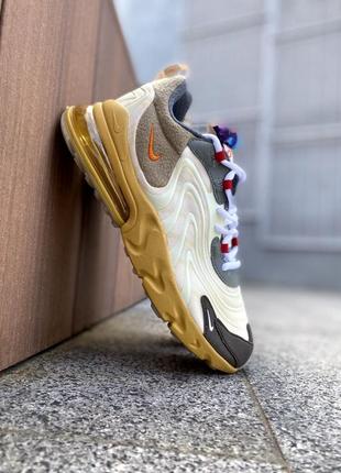 Кроссовки travis scott x nike air max 270 react 'cactus trails'3 фото