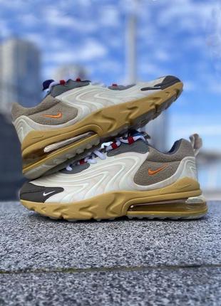 Кроссовки travis scott x nike air max 270 react 'cactus trails'4 фото