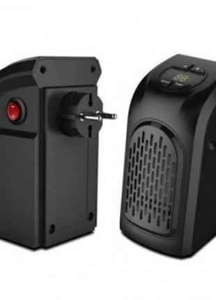 Портативний обігрівач rovus handy heater black, обігрівач дуйчик, побутовий тепловентилятор3 фото