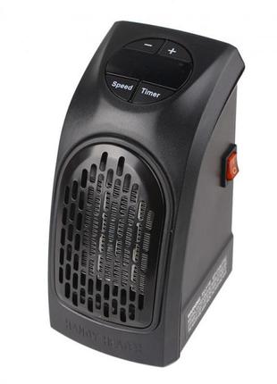 Портативний обігрівач rovus handy heater black, обігрівач дуйчик, побутовий тепловентилятор2 фото