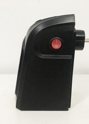 Портативний обігрівач rovus handy heater black, обігрівач дуйчик, побутовий тепловентилятор7 фото