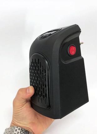 Портативний обігрівач rovus handy heater black, обігрівач дуйчик, побутовий тепловентилятор10 фото