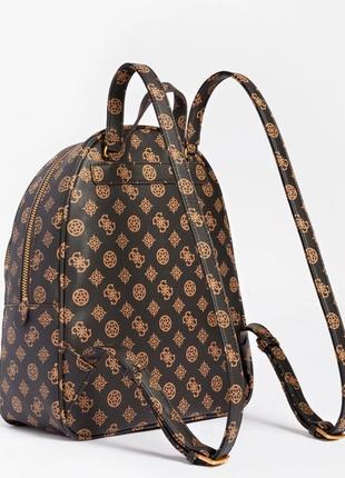 Рюкзак жіночий guess оригінал manhattan large backpack гесс коричневий в лого8 фото