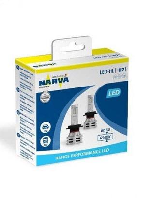 Светодиодные led лампы narva rpl range performance 18033 h7 12/24v 6500k x2 24w