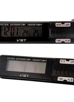 Часы-термометр vst-7065 внешний и внутренний датчик