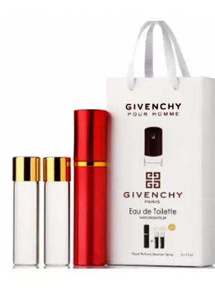 Gvenchy pour homme edt 3x15ml - trio bag