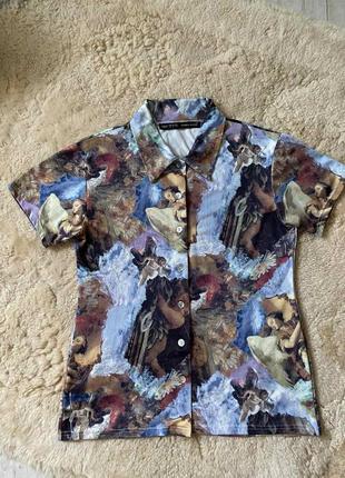 Рубашка короткий рукав zara