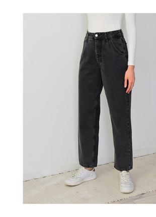 Идеальные женские джинсы pull&bear. серые прямые джинсы трендовые. джинсы s1 фото
