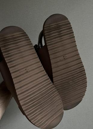 Hm sandals сандалі босоніжки тапочки бежеві високі платформа оригінал зручні цікаві стильні4 фото