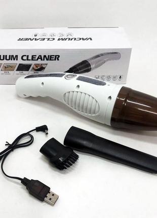 Автомобільний пилосос car vacuum cleaner hy05 на акумуляторі. колір: білий