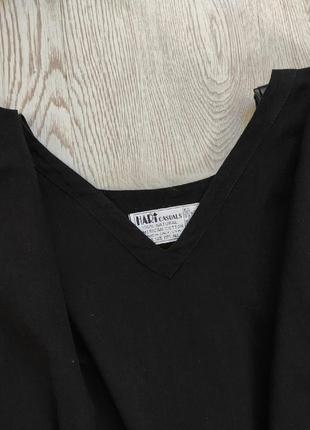 Черное длинное платье в пол оверсайз рюшами вырезом большого размера батал высокий рост8 фото