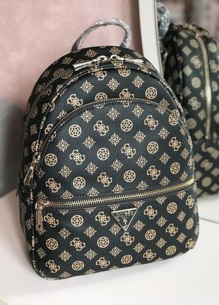 Рюкзак женский guess оригинал manhattan large backpack гесс коричневый в лого2 фото