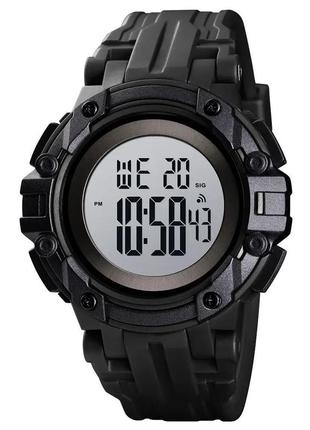 Годинник наручний чоловічий skmei 1545bkwt black-white, водонепроникний чоловічий годинник. колір: чорний
