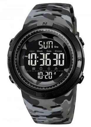 Годинник наручний чоловічий skmei 2070cmgy gray camo, військовий тактичний годинник. колір: сірий камуфляж