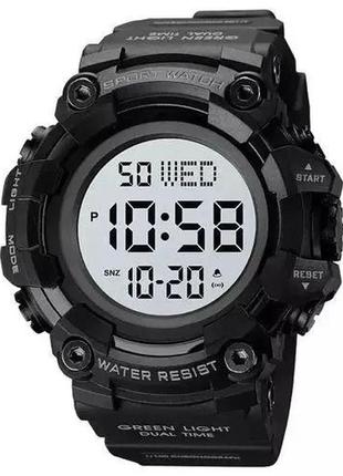 Годинник наручний чоловічий skmei 1968bkwt black-white, годинник армійський скмей. колір: чорний з білим циферблатом