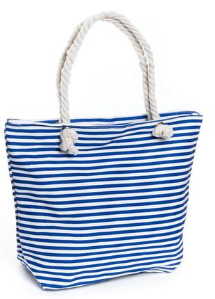 Podium сумка жіноча пляжна текстиль podium 5013-12 blue смужка мала
