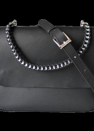 Женская кожаная сумка "tessitura" черная