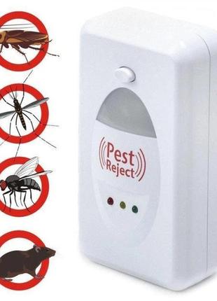 Ультразвуковой отпугиватель грызунов мышей крыс и тараканов pest reject hk02 от сети, смерть грызунам