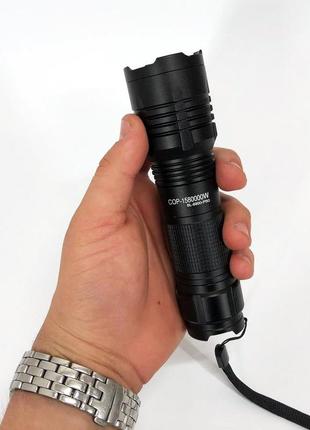 Кишеньковий тактичний ліхтар bailong bl-8900-p50 акумуляторний ліхтар 12 та 220 вт, кишеньковий міні ліхтар9 фото