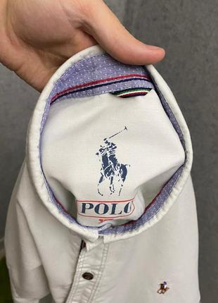 Белая рубашка от бренда polo ralph lauren5 фото