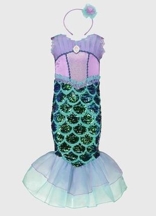 Карнавальний костюм принцеса русалка русалочка аріель1 фото