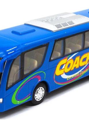 Инерционный автобус "coach" (синий)