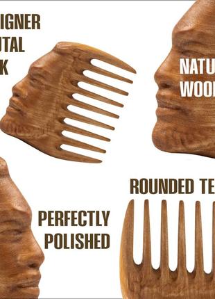 Мужской гребень для волос и бороды zamas wood man 8 х 8 х 1см ручная работа деревянный груша